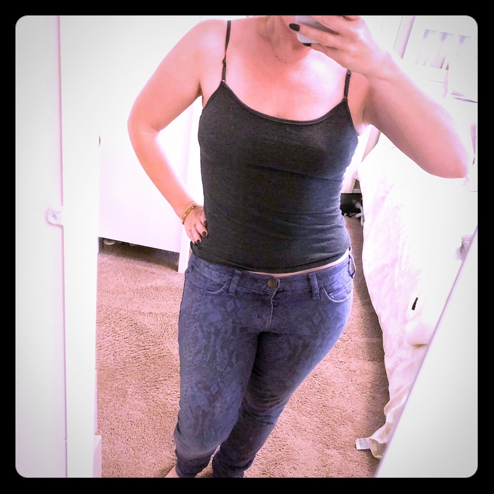 Current Elliott violet snake print jeans